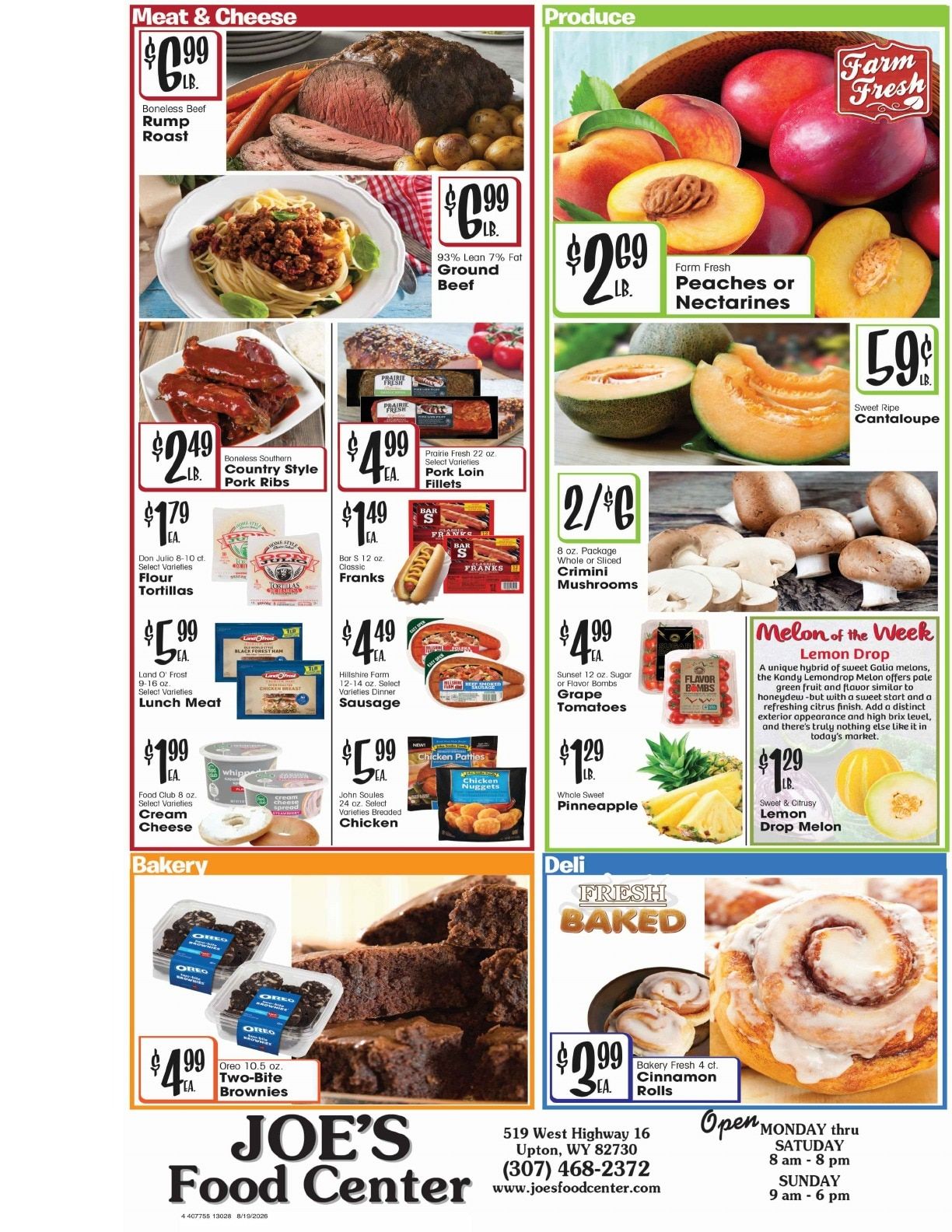 Joe's Food Center Weekly Ad August 19 - 25, 2026