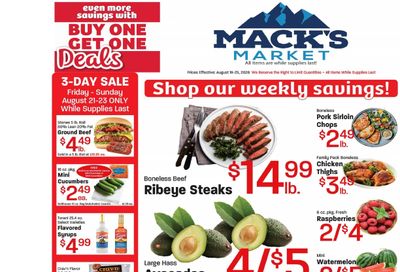 Mack's Market Weekly Ad August 19 - 25, 2026