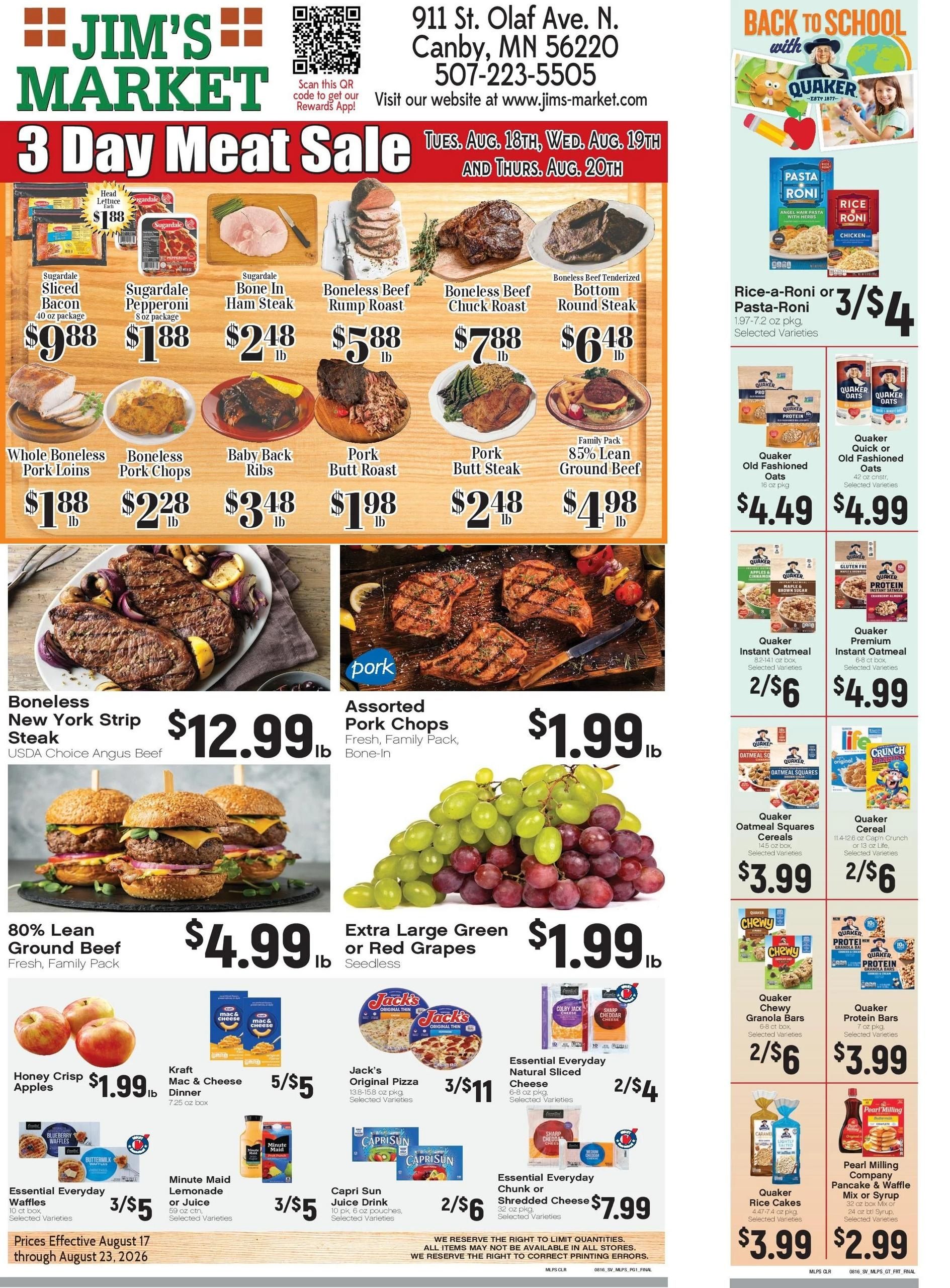 Jim's Market Weekly Ad August 21 - 21, 2026