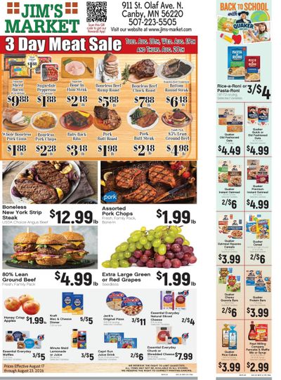 Jim's Market Weekly Ad August 21 - 21, 2026