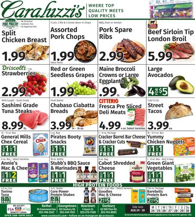 Caraluzzi's (Ansonia–Derby Area, CT–NY) Weekly Ad August 24 - 30, 2026