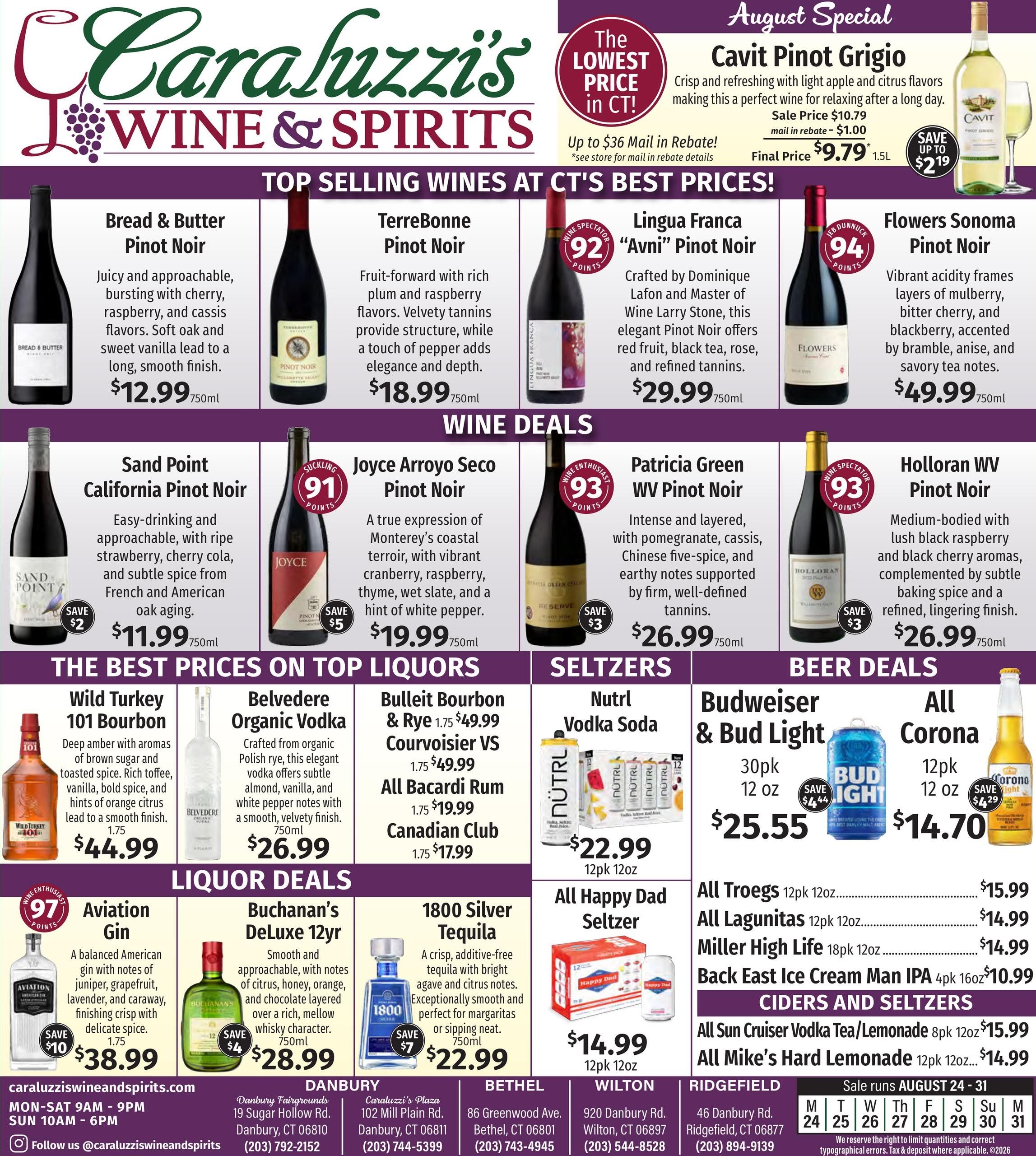 Caraluzzi's (Ansonia–Derby Area, CT–NY) Weekly Ad August 24 - 30, 2026