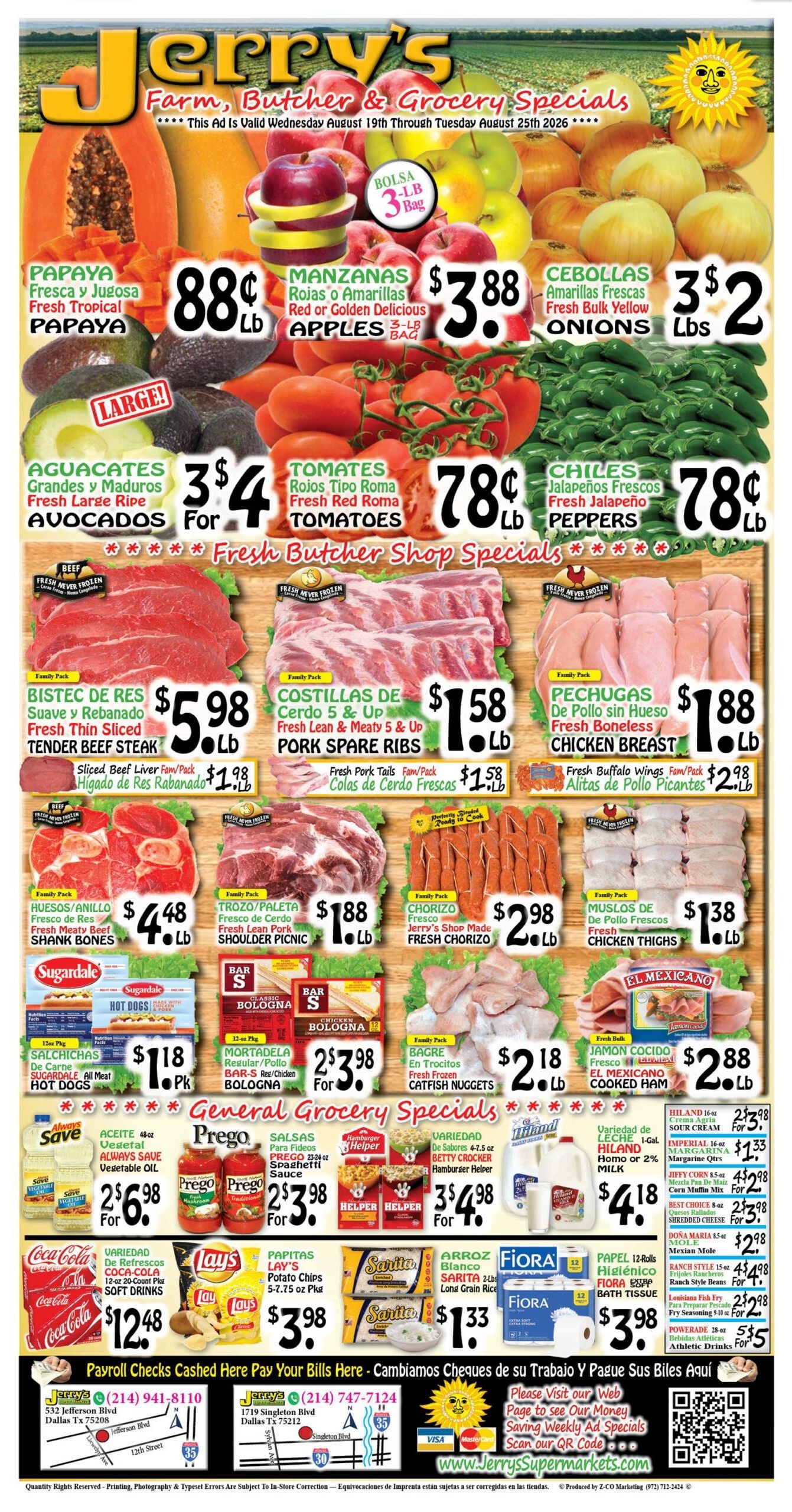 Jerry's Supermarkets Weekly Ad August 21 - 21, 2026