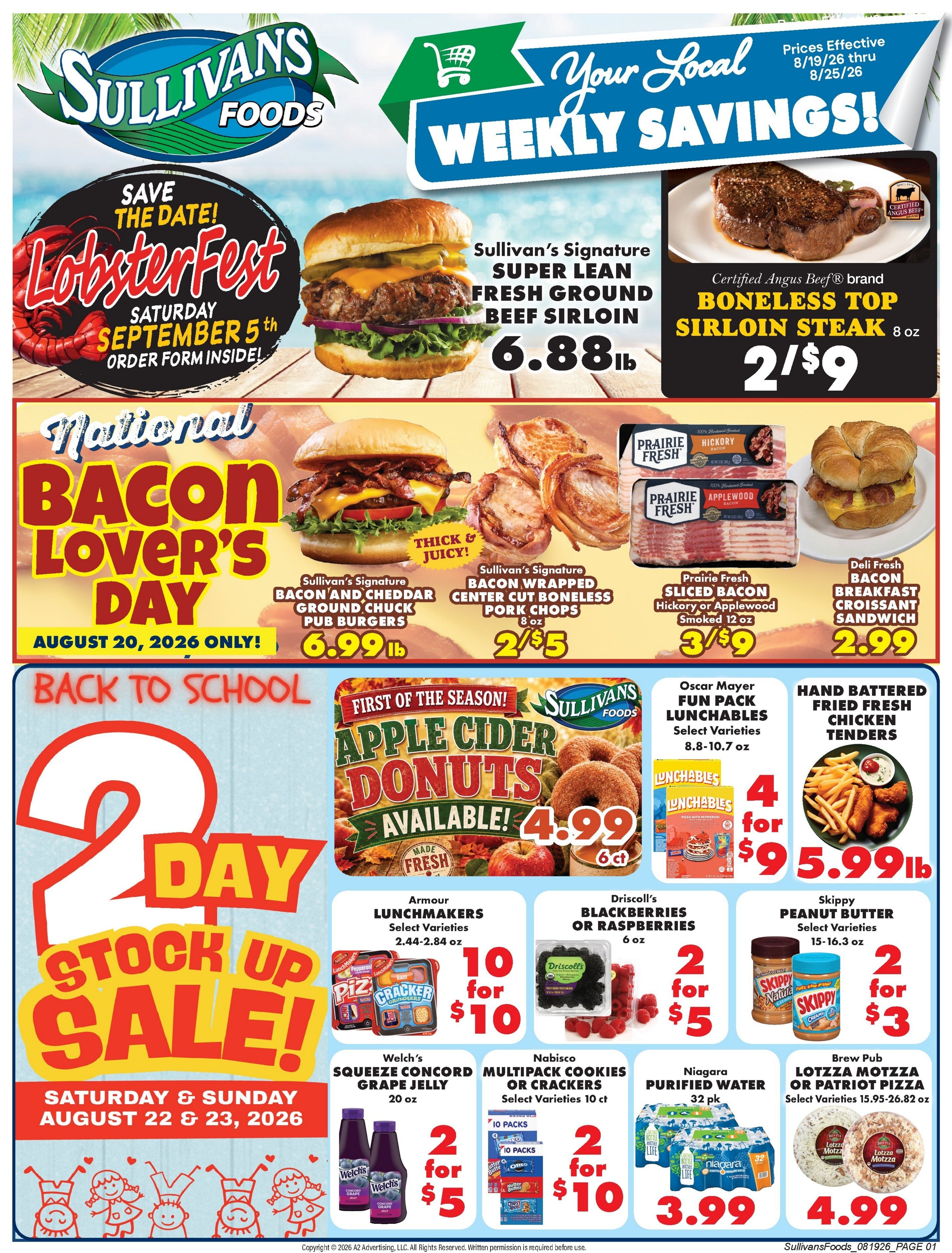 Sullivan's Foods (Freeport and other locations, IL) Weekly Ad August 19 - 26, 2026