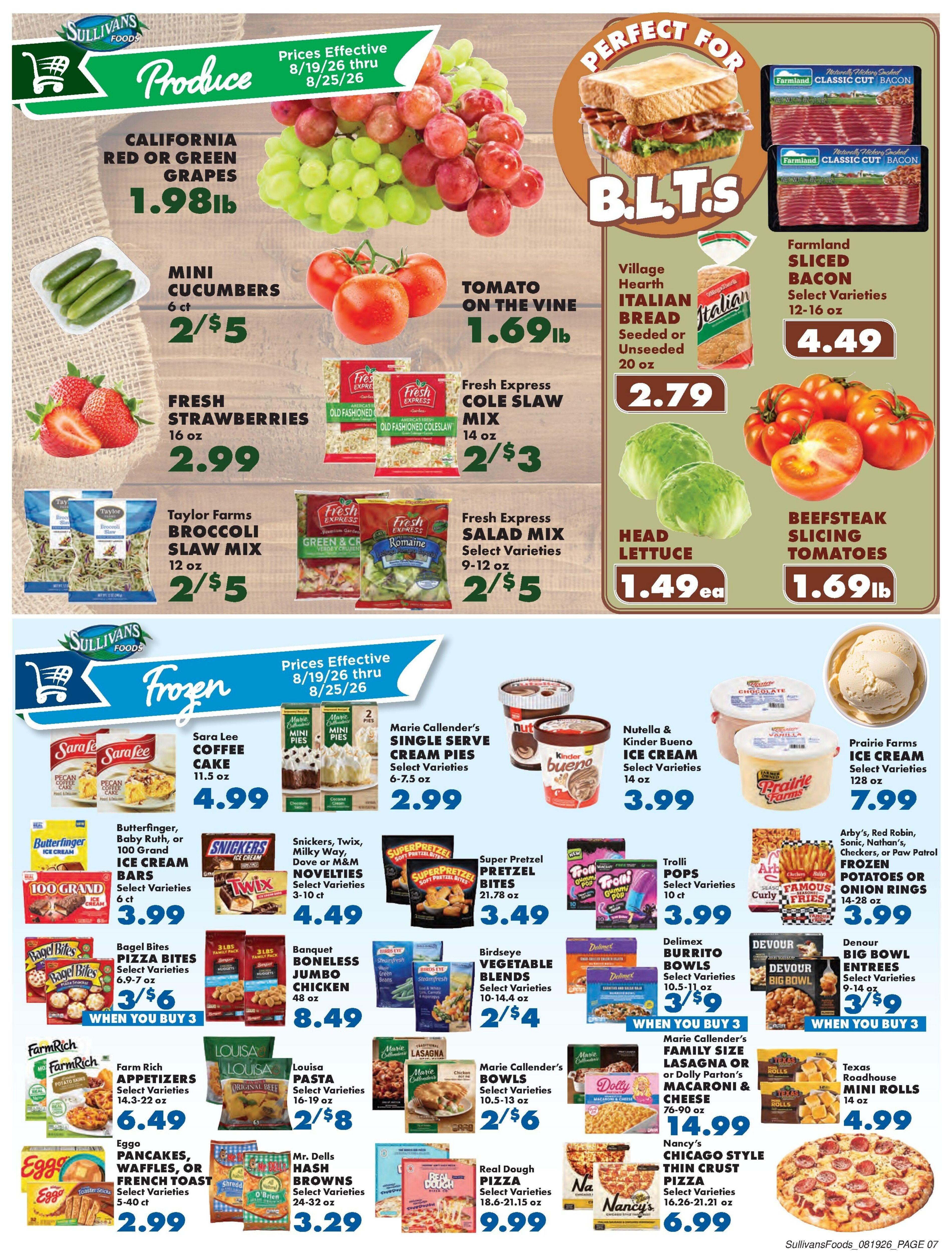 Sullivan's Foods (Kewanee, Mendota and Princeton, IL) Weekly Ad August 19 - 26, 2026