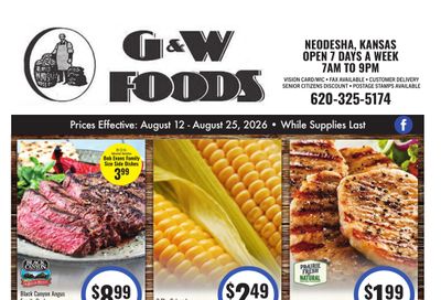 G&W Foods (Neodesha, KS) Weekly Ad August 12 - 25, 2026