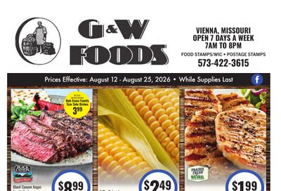 G&W Foods (Vienna, MO) Weekly Ad August 12 - 25, 2026