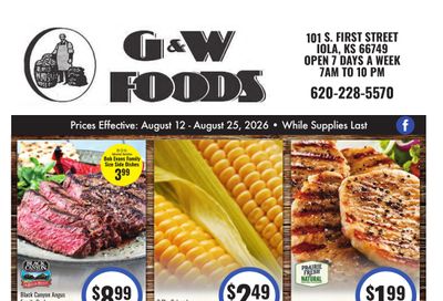 G&W Foods (Iola, KS) Weekly Ad August 12 - 25, 2026
