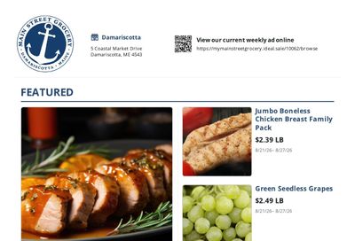 Main Street Grocery Weekly Ad August 21 - 27, 2026