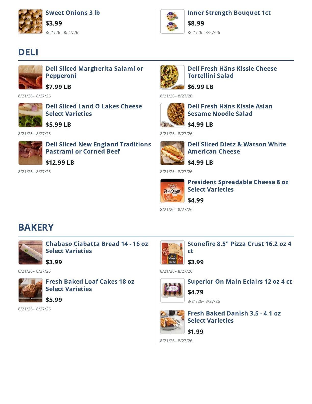 Main Street Grocery Weekly Ad August 21 - 27, 2026