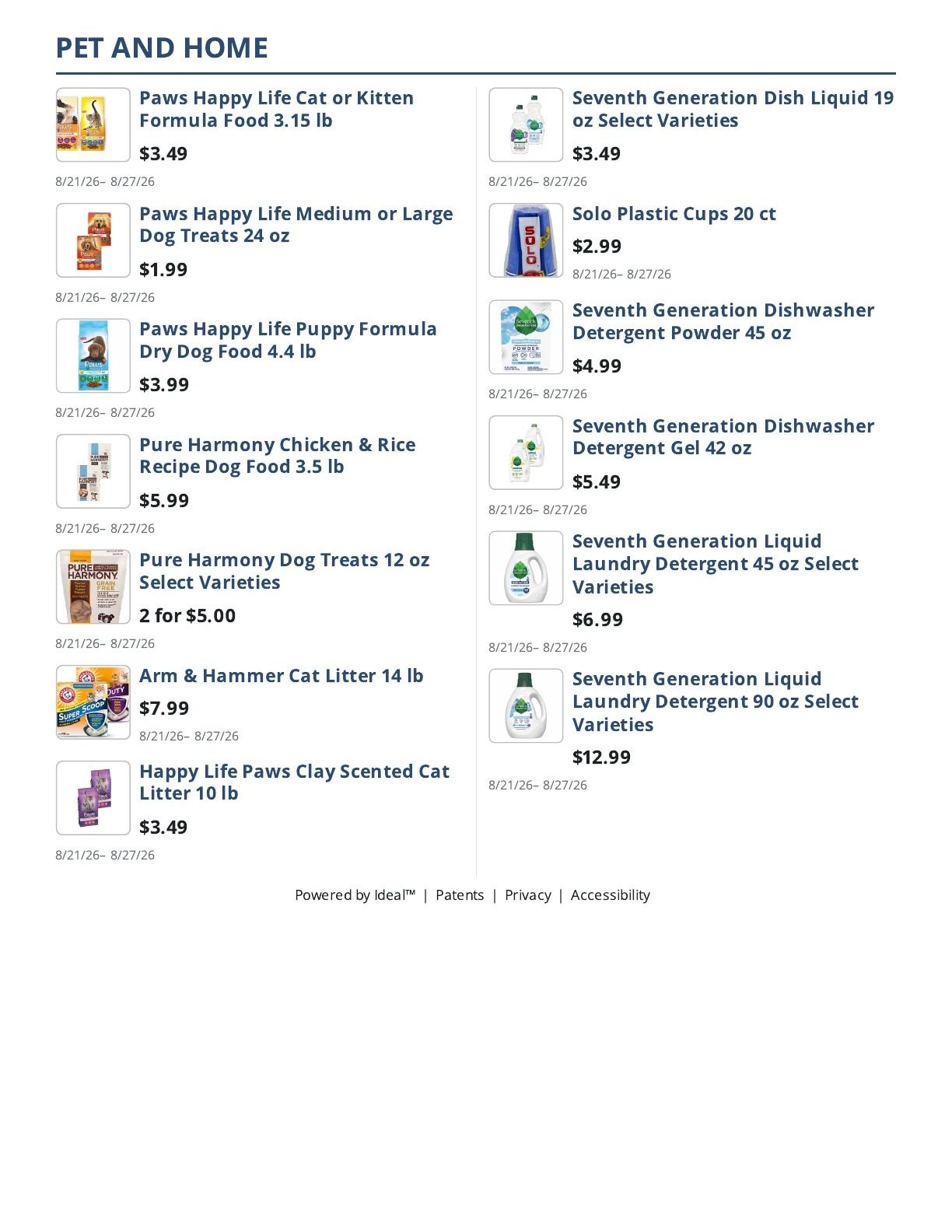 Main Street Grocery Weekly Ad August 21 - 27, 2026