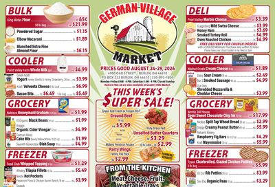 German Village Market & Country Hills Market Weekly Ad August 24 - 29, 2026
