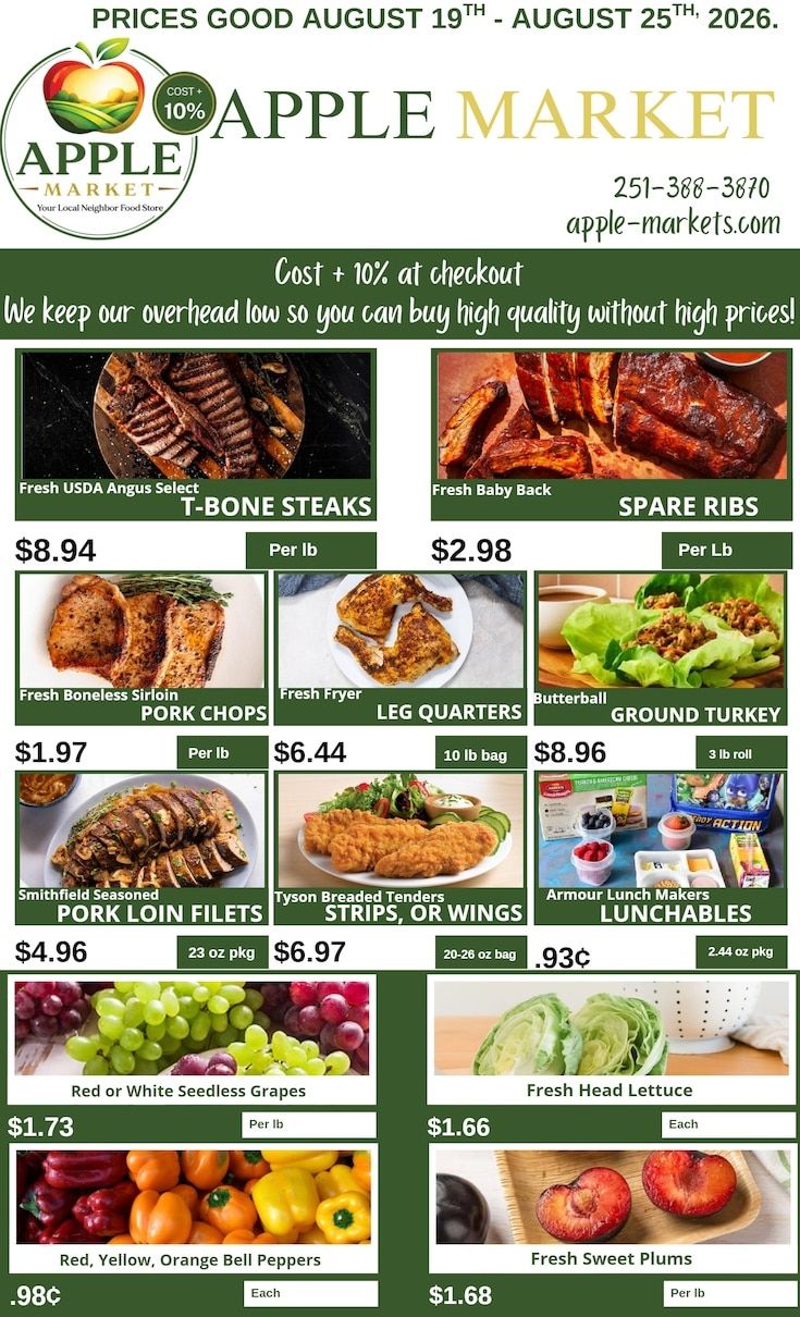 Apple Market Fairhope Weekly Ad August 19 - 25, 2026