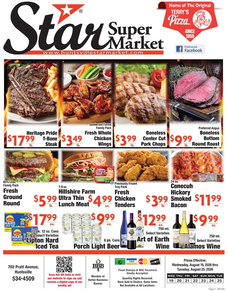 Star Super Market Weekly Ad August 19 - 25, 2026