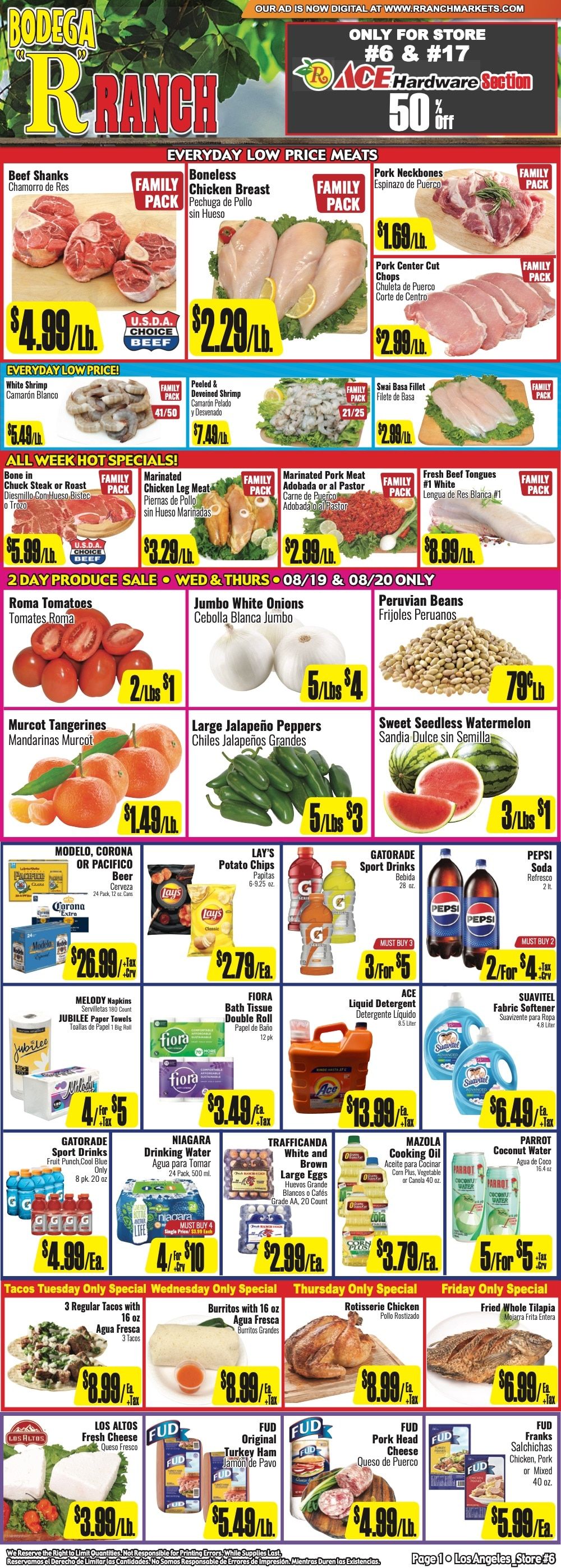 R Ranch Markets Weekly Ad August 19 - 25, 2026