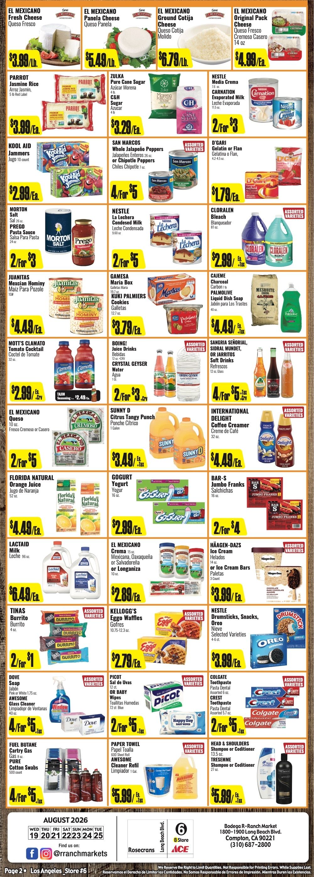 R Ranch Markets Weekly Ad August 19 - 25, 2026