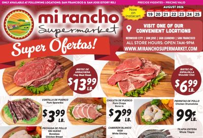 Mi Rancho Supermarket (San Francisco and San Jose, CA) Weekly Ad August 19 - 25, 2026