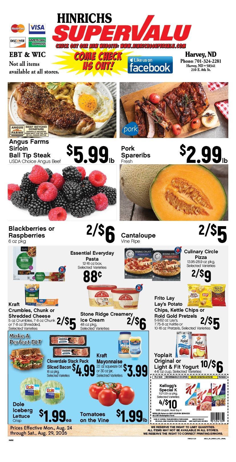 Hinrichs SuperValu Weekly Ad August 24 - 30, 2026