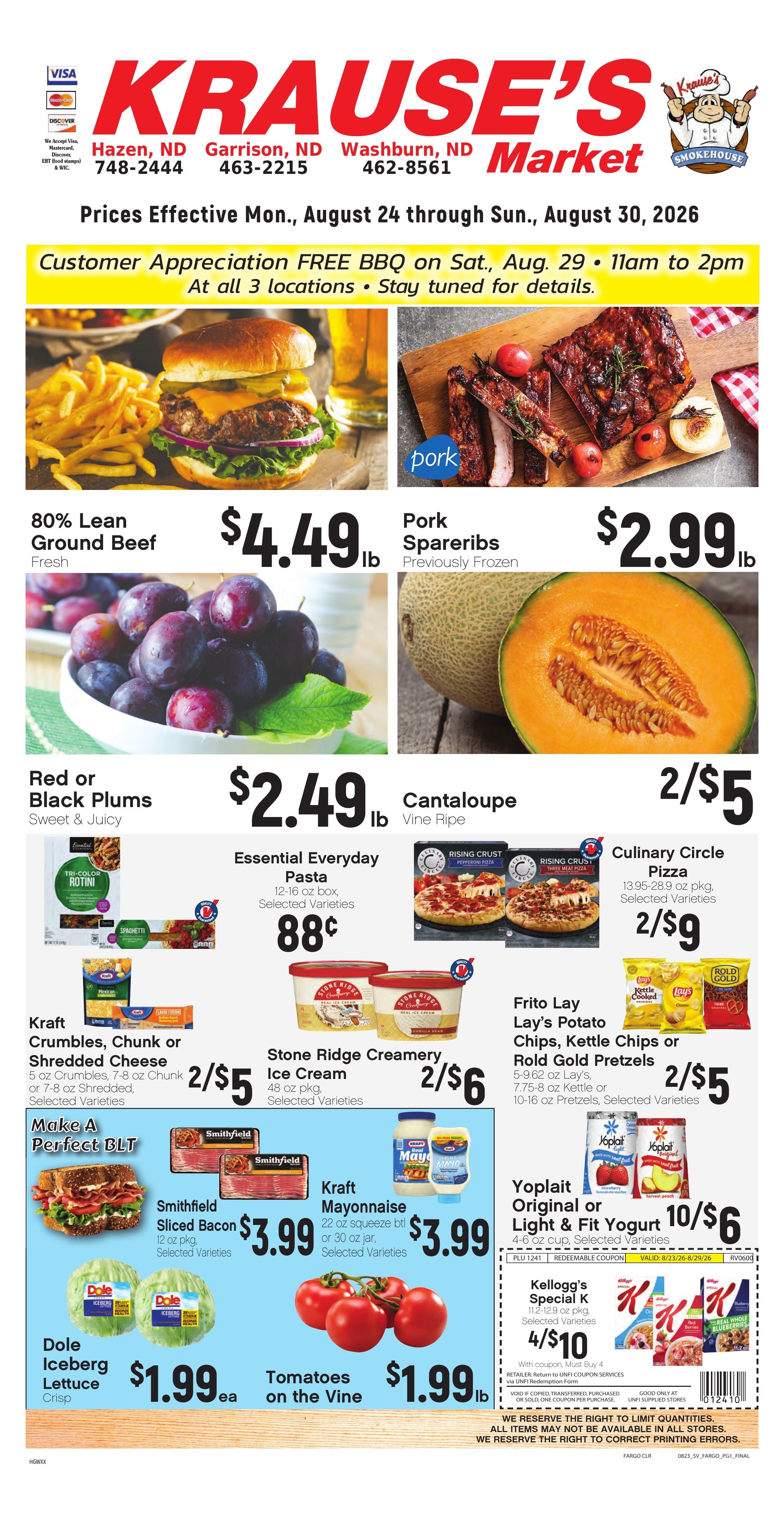 Krause's SuperValu Weekly Ad August 24 - 30, 2026