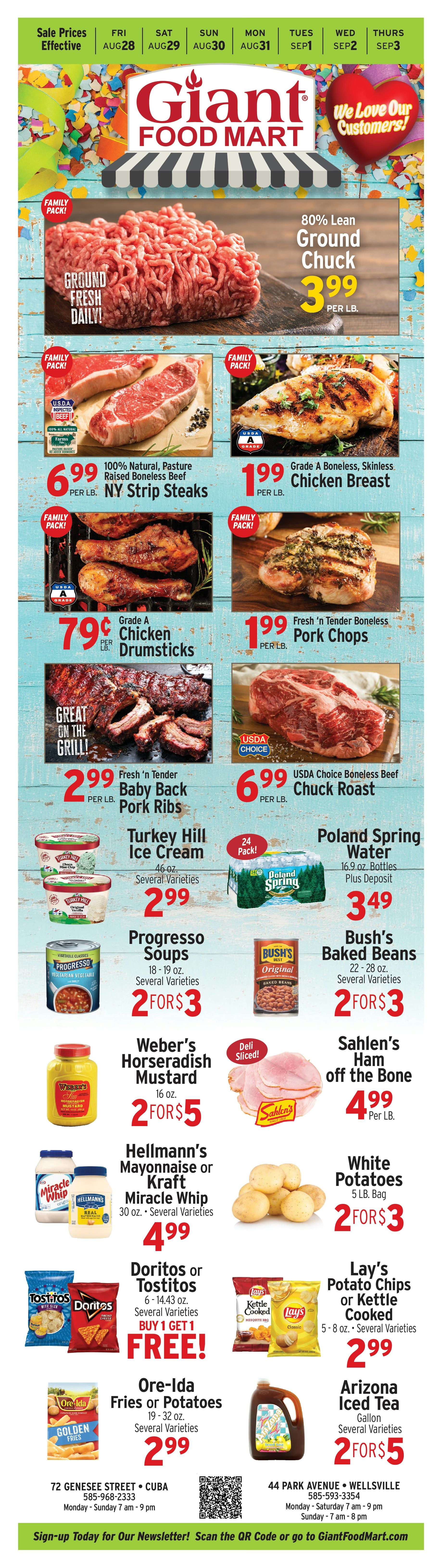 Giant Food Mart Weekly Ad August 28 - September 3, 2026