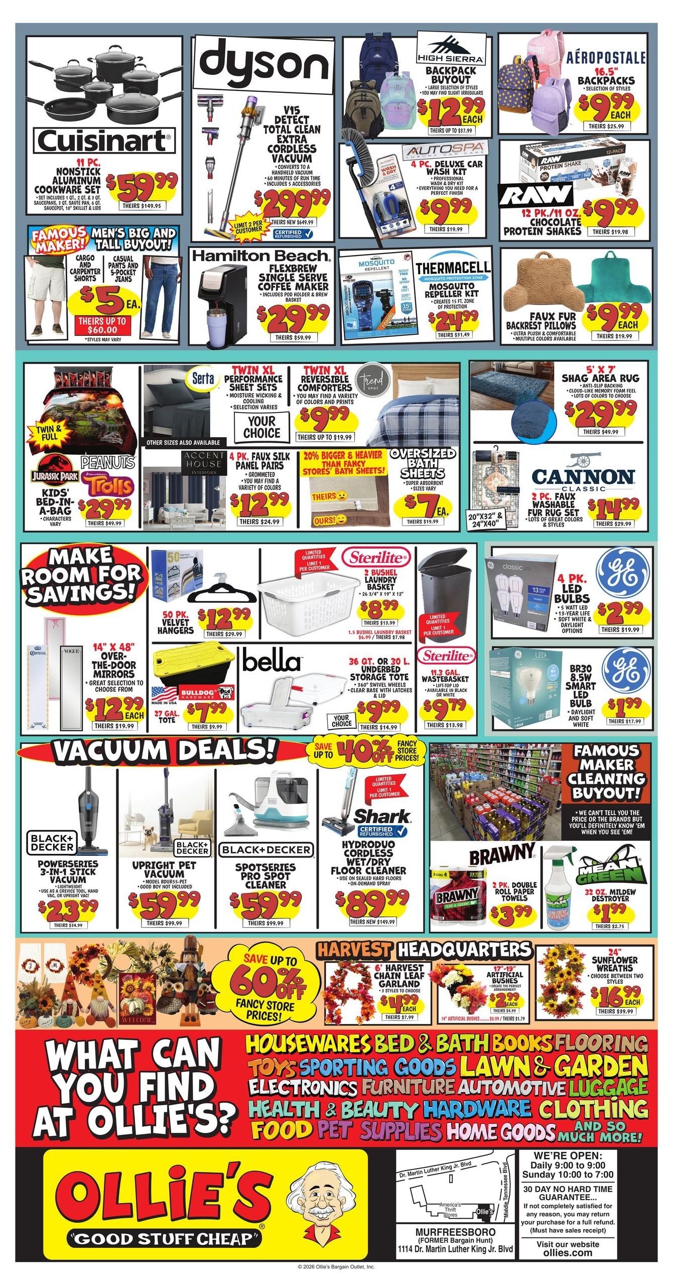 Ollie's Bargain Outlet (Murfreesboro–Rockvale Area, TN) Weekly Ad September 3 - 21, 2026