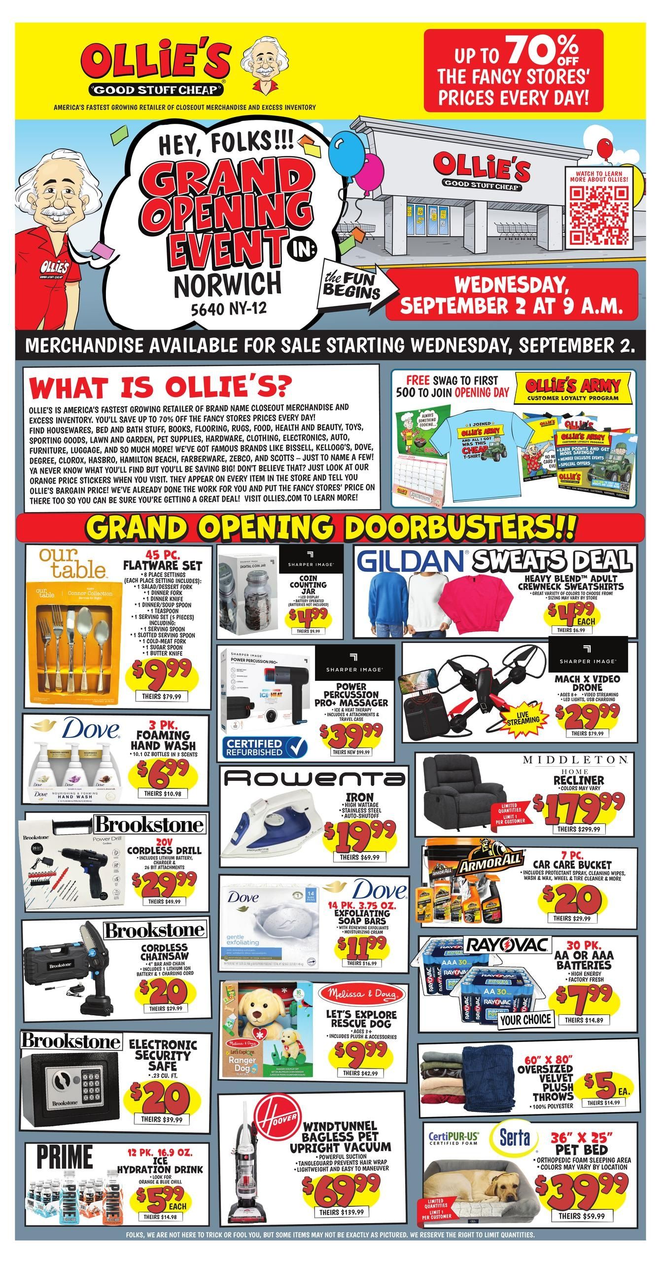 Ollie's Bargain Outlet (Syracuse–Corbettsville Area, NY–PA) Weekly Ad September 2 - 21, 2026