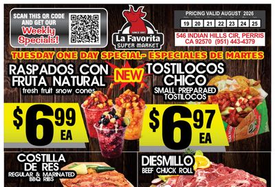 La Favorita Super Market Weekly Ad August 19 - 25, 2026