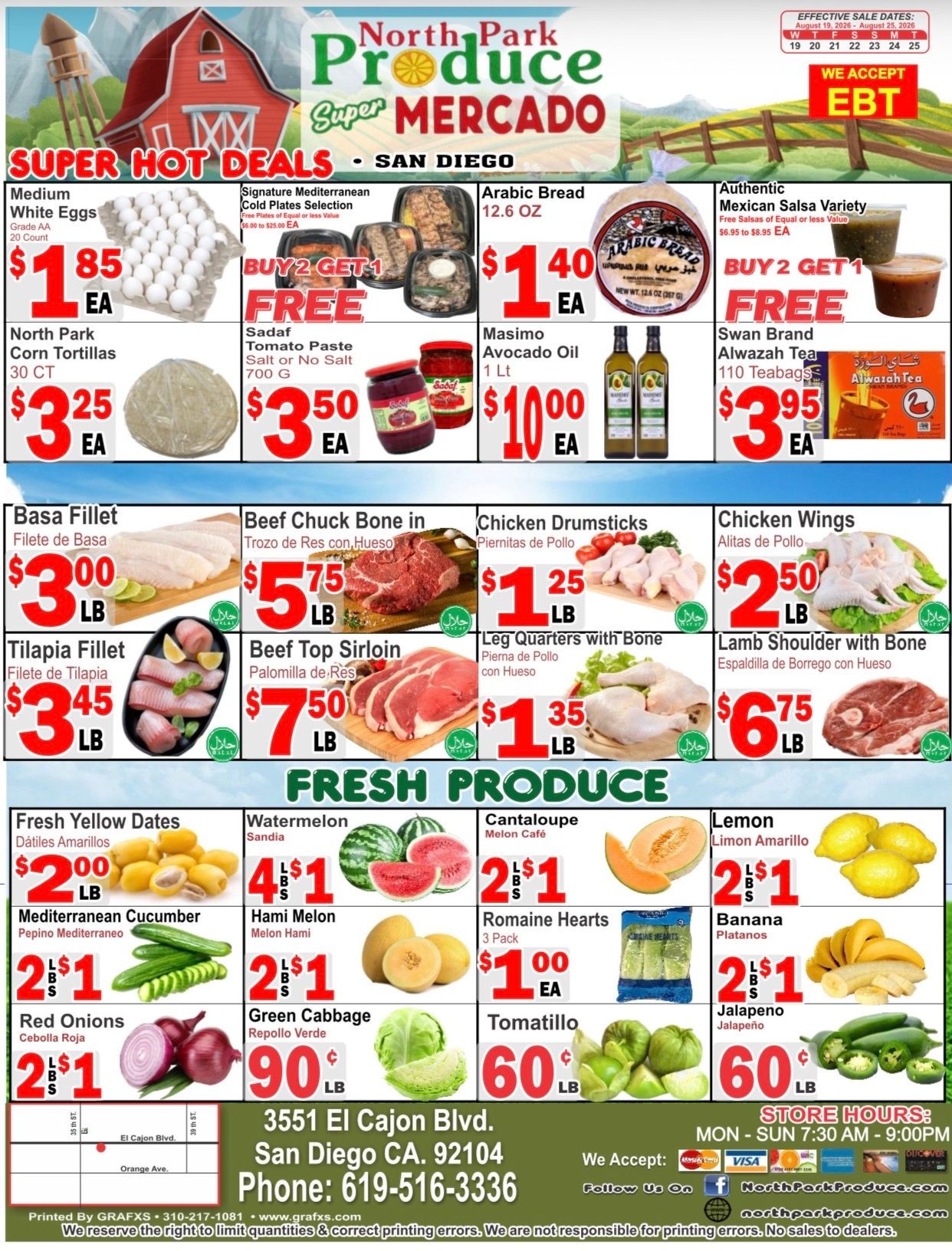 North Park Produce San Diego Weekly Ad August 19 - 25, 2026