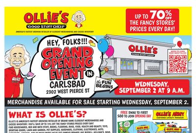 Ollie's Bargain Outlet (Artesia–Orla Area, NM–TX) Weekly Ad September 2 - 21, 2026