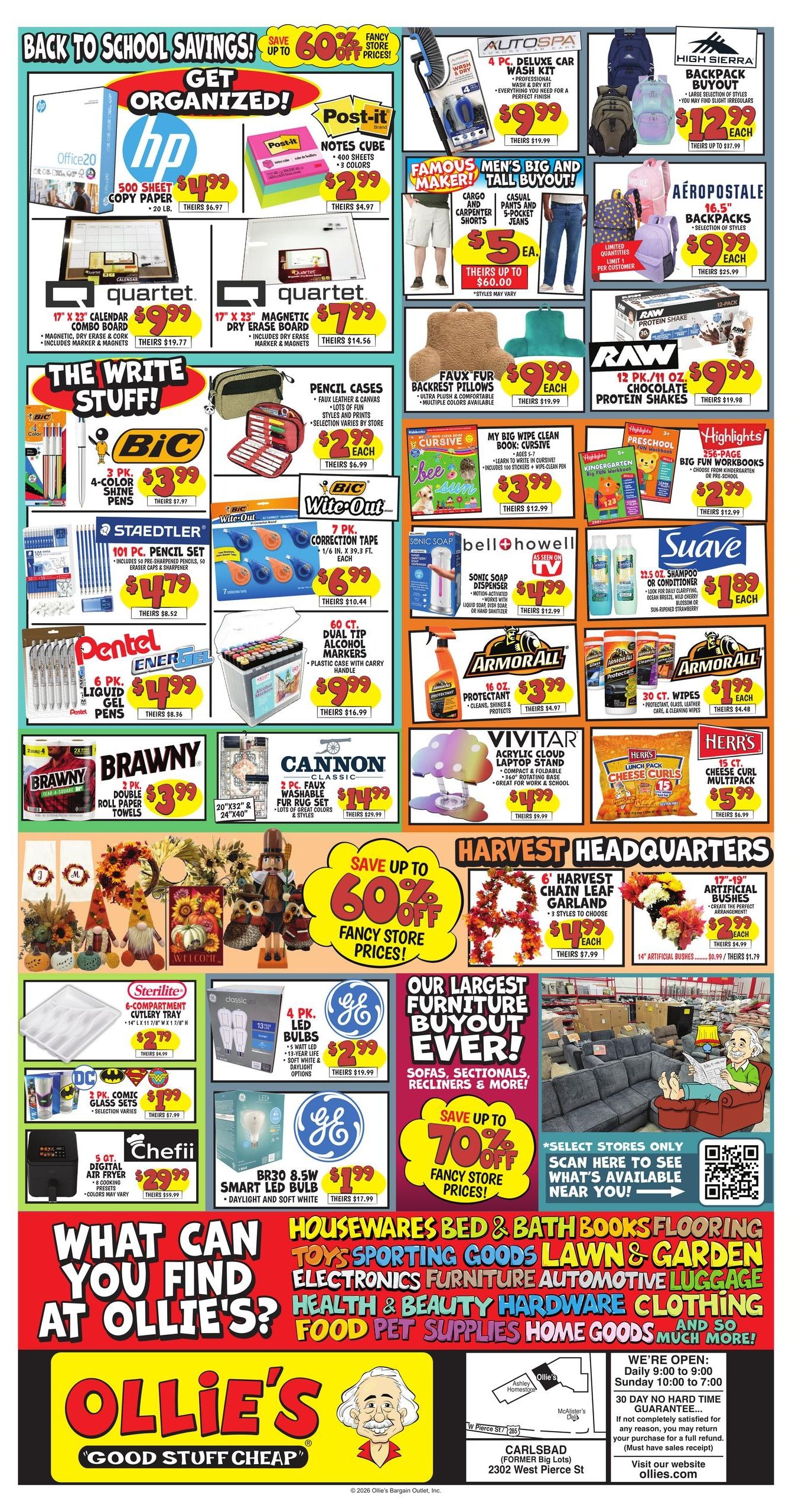 Ollie's Bargain Outlet (Artesia–Orla Area, NM–TX) Weekly Ad September 2 - 21, 2026