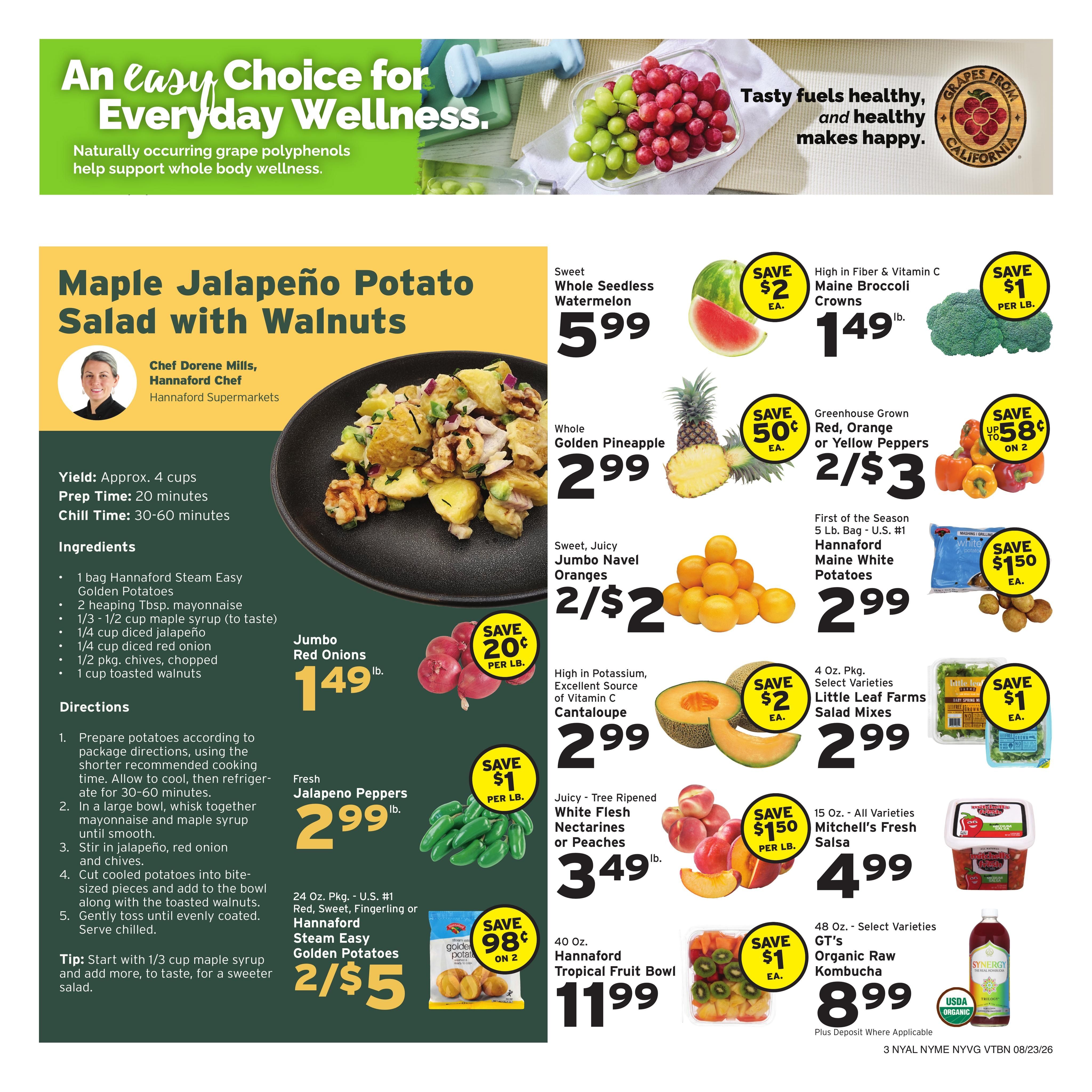 Hannaford (North Pownal Area, VT) Week 35 Weekly Ad August 23 - 29, 2026