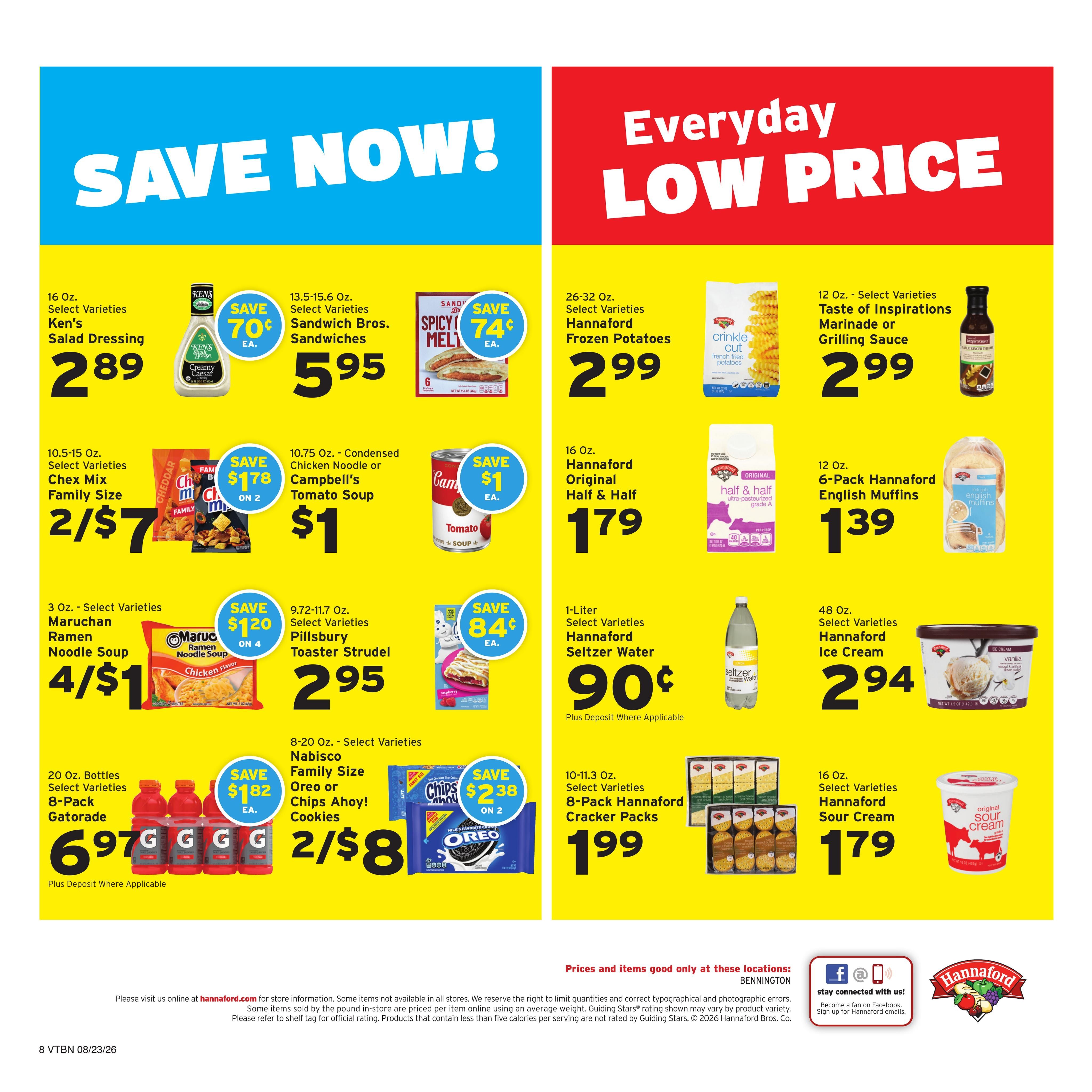 Hannaford (North Pownal Area, VT) Week 35 Weekly Ad August 23 - 29, 2026