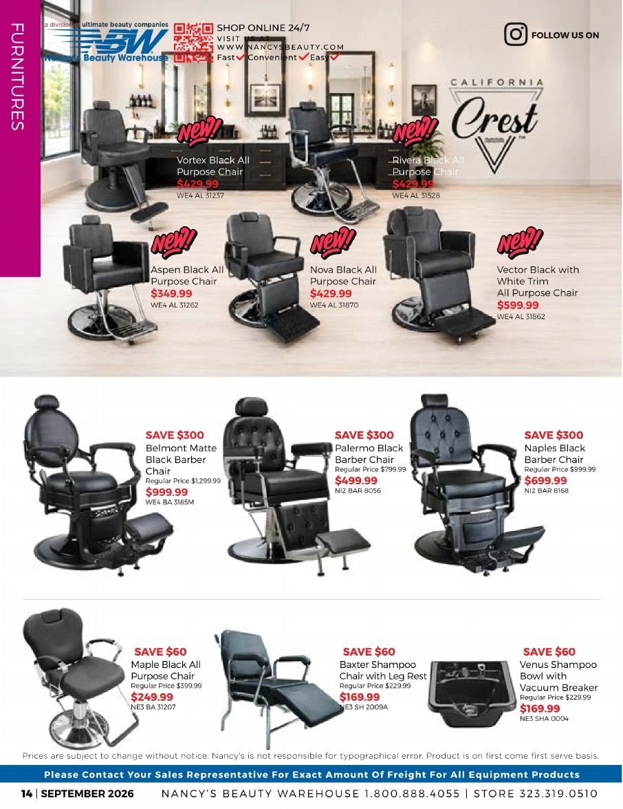 Nancy's Beauty Warehouse Monthly Catalog Weekly Ad September 1 - 30, 2026