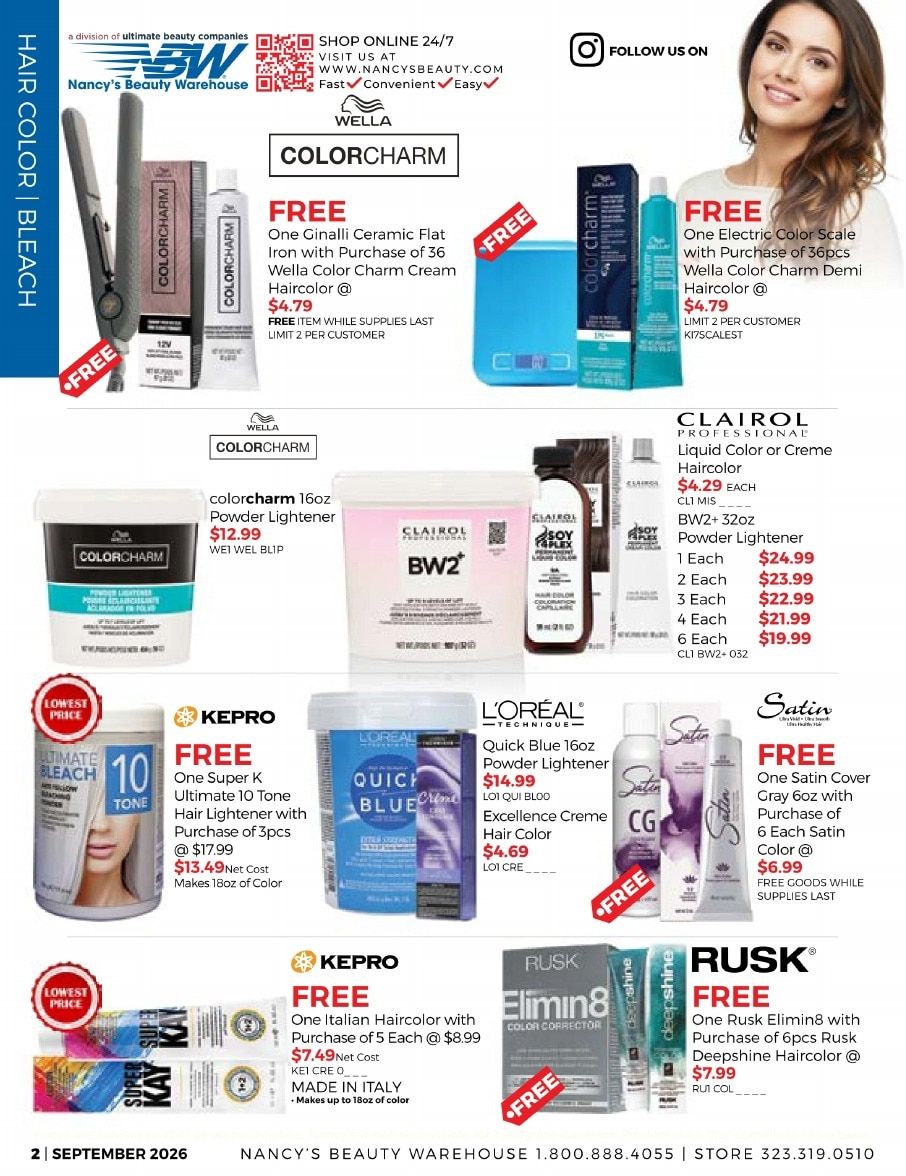 Nancy's Beauty Warehouse Monthly Catalog Weekly Ad September 1 - 30, 2026