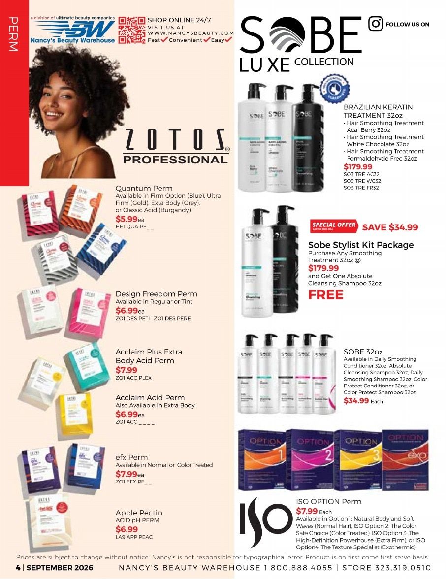 Nancy's Beauty Warehouse Monthly Catalog Weekly Ad September 1 - 30, 2026
