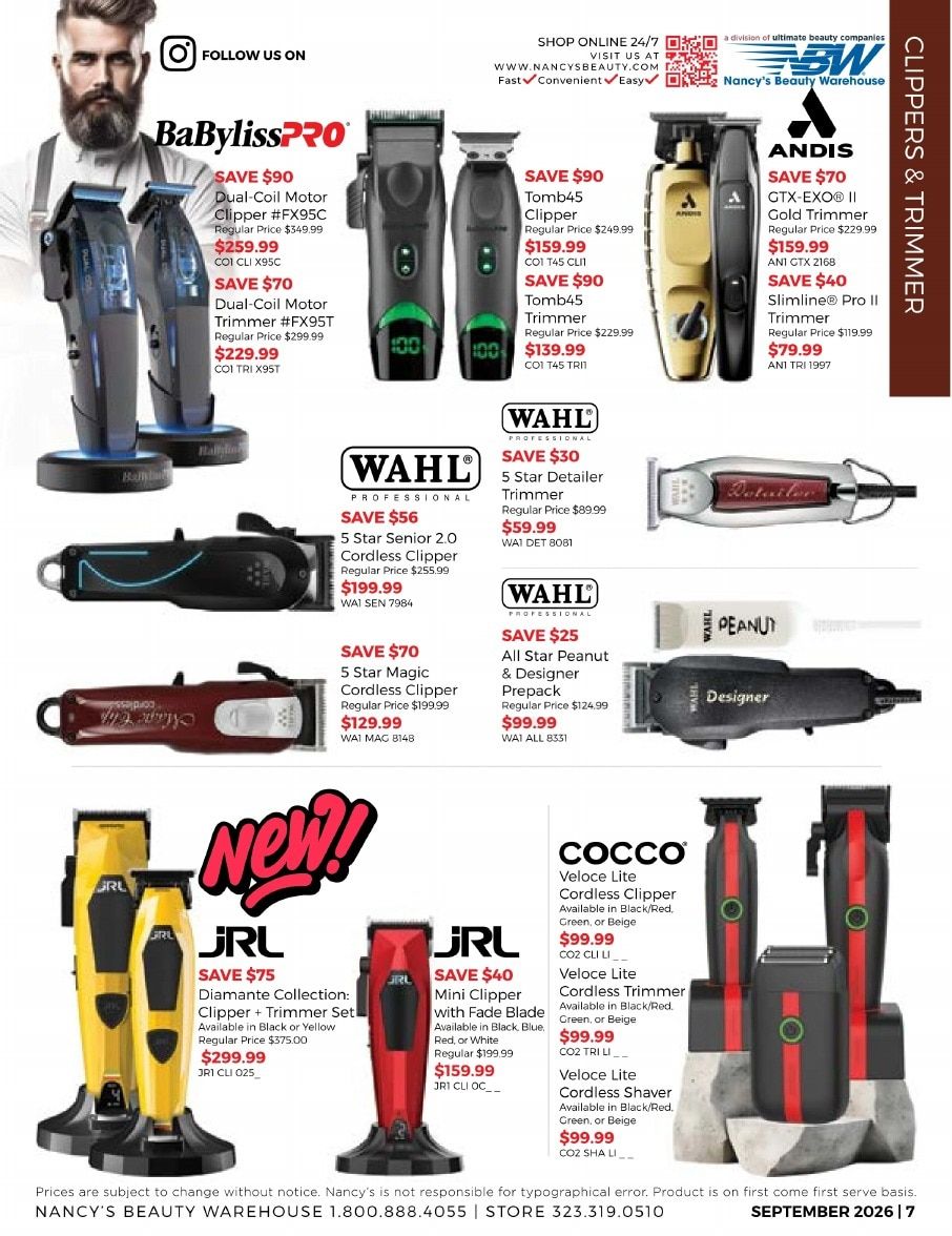 Nancy's Beauty Warehouse Monthly Catalog Weekly Ad September 1 - 30, 2026