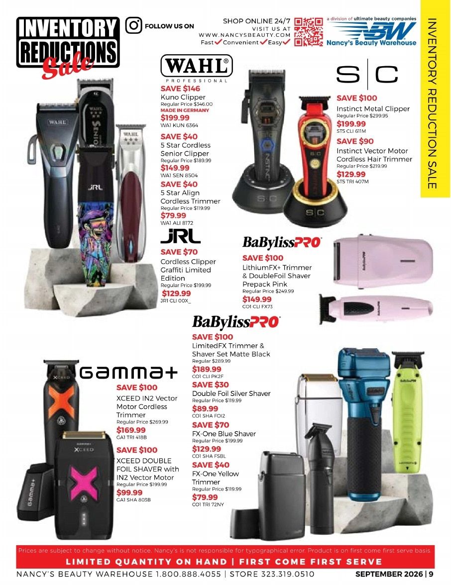 Nancy's Beauty Warehouse Monthly Catalog Weekly Ad September 1 - 30, 2026