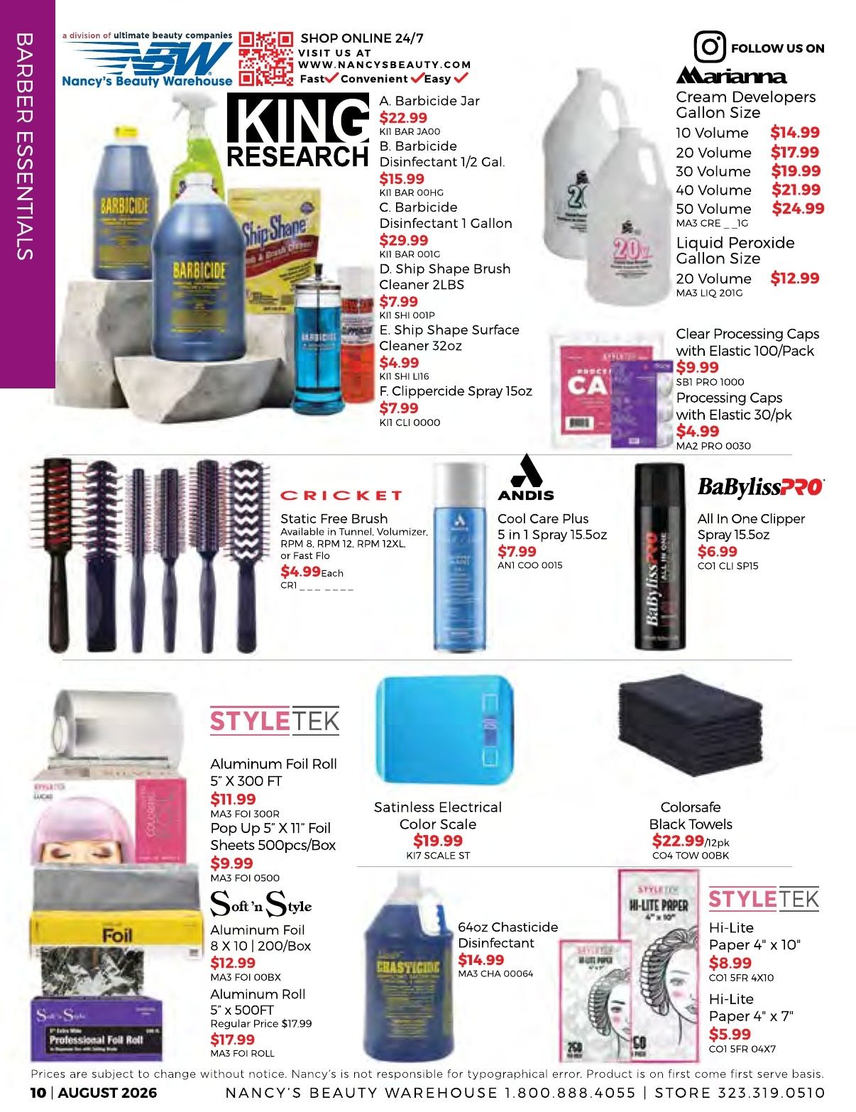 Nancy's Beauty Warehouse Monthly Catalog Weekly Ad August 1 - 31, 2026