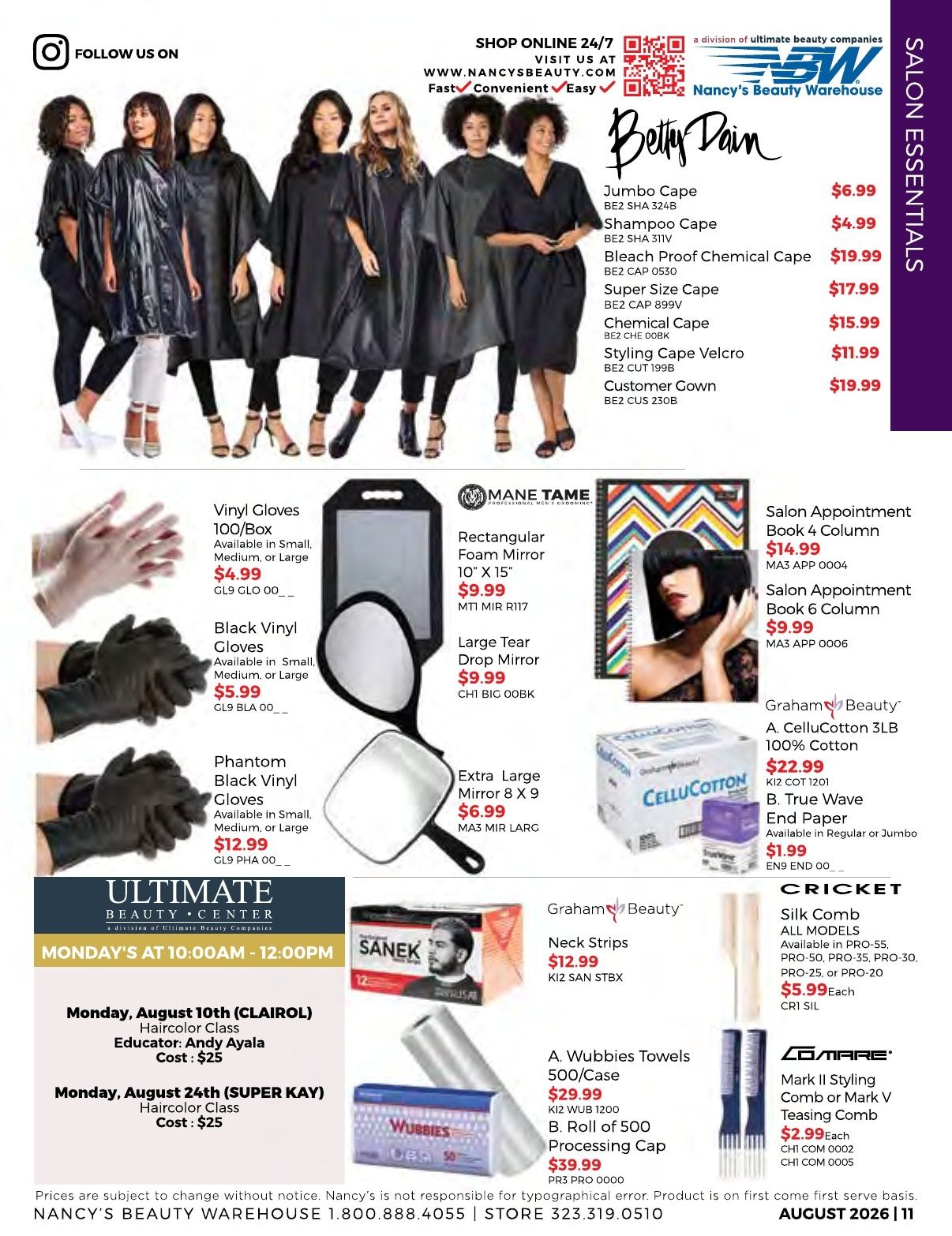 Nancy's Beauty Warehouse Monthly Catalog Weekly Ad August 1 - 31, 2026
