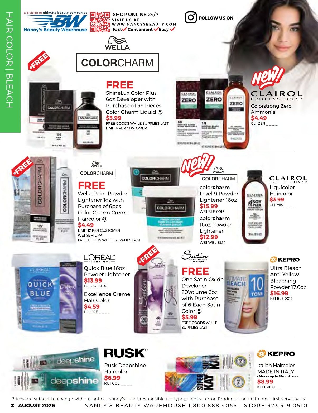 Nancy's Beauty Warehouse Monthly Catalog Weekly Ad August 1 - 31, 2026
