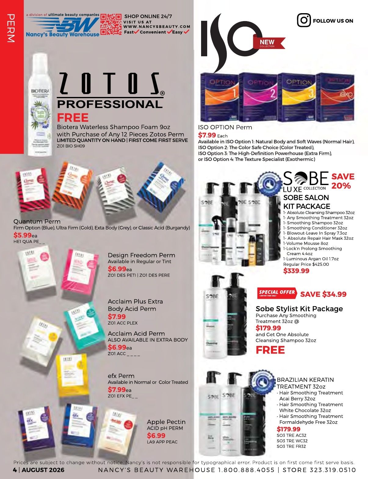 Nancy's Beauty Warehouse Monthly Catalog Weekly Ad August 1 - 31, 2026