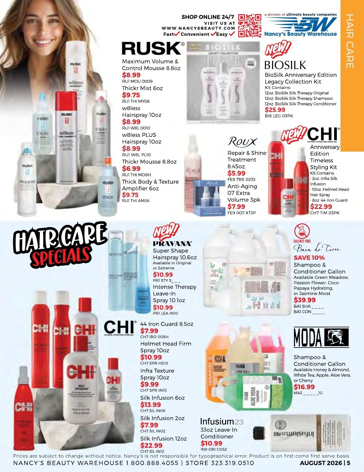 Nancy's Beauty Warehouse Monthly Catalog Weekly Ad August 1 - 31, 2026