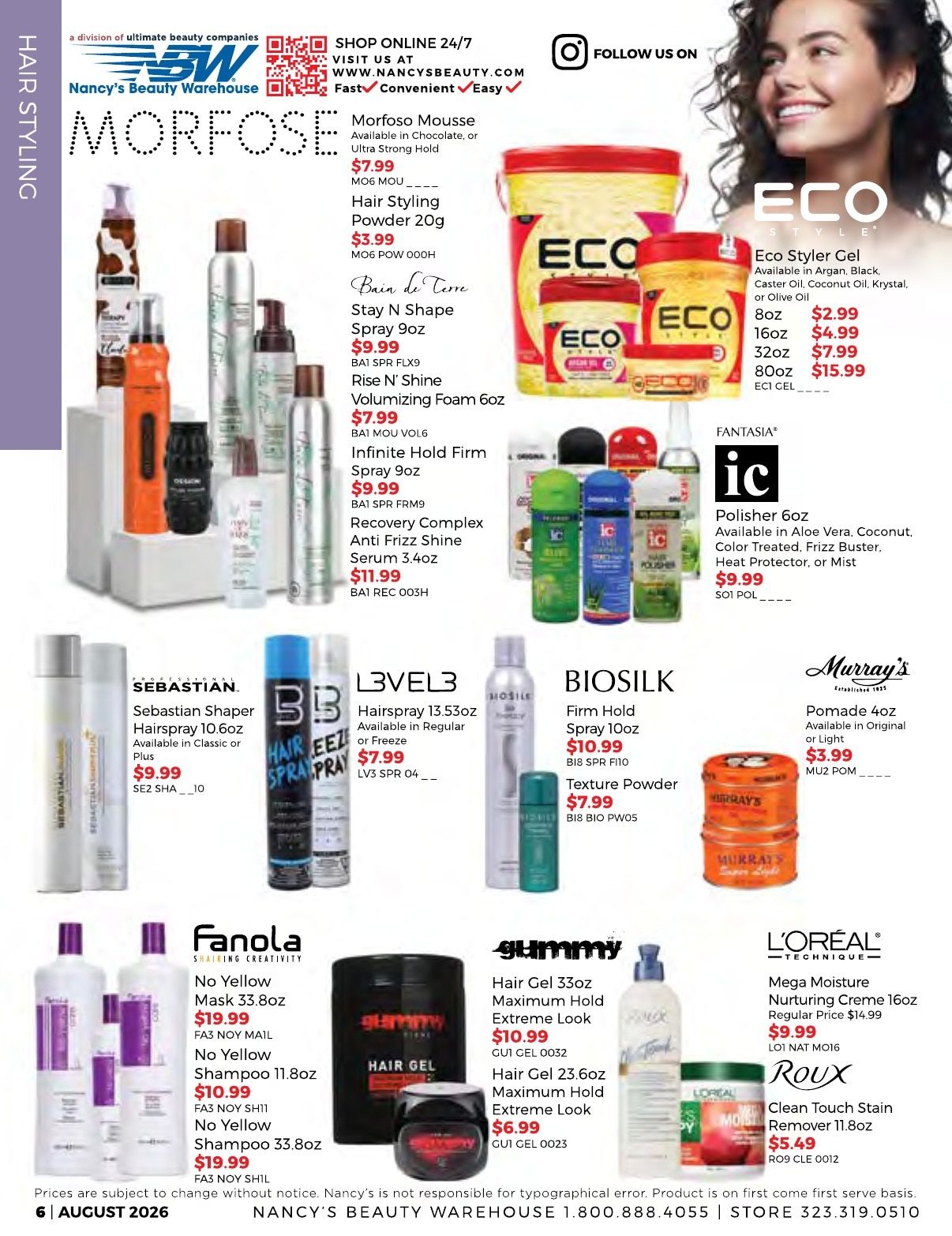 Nancy's Beauty Warehouse Monthly Catalog Weekly Ad August 1 - 31, 2026