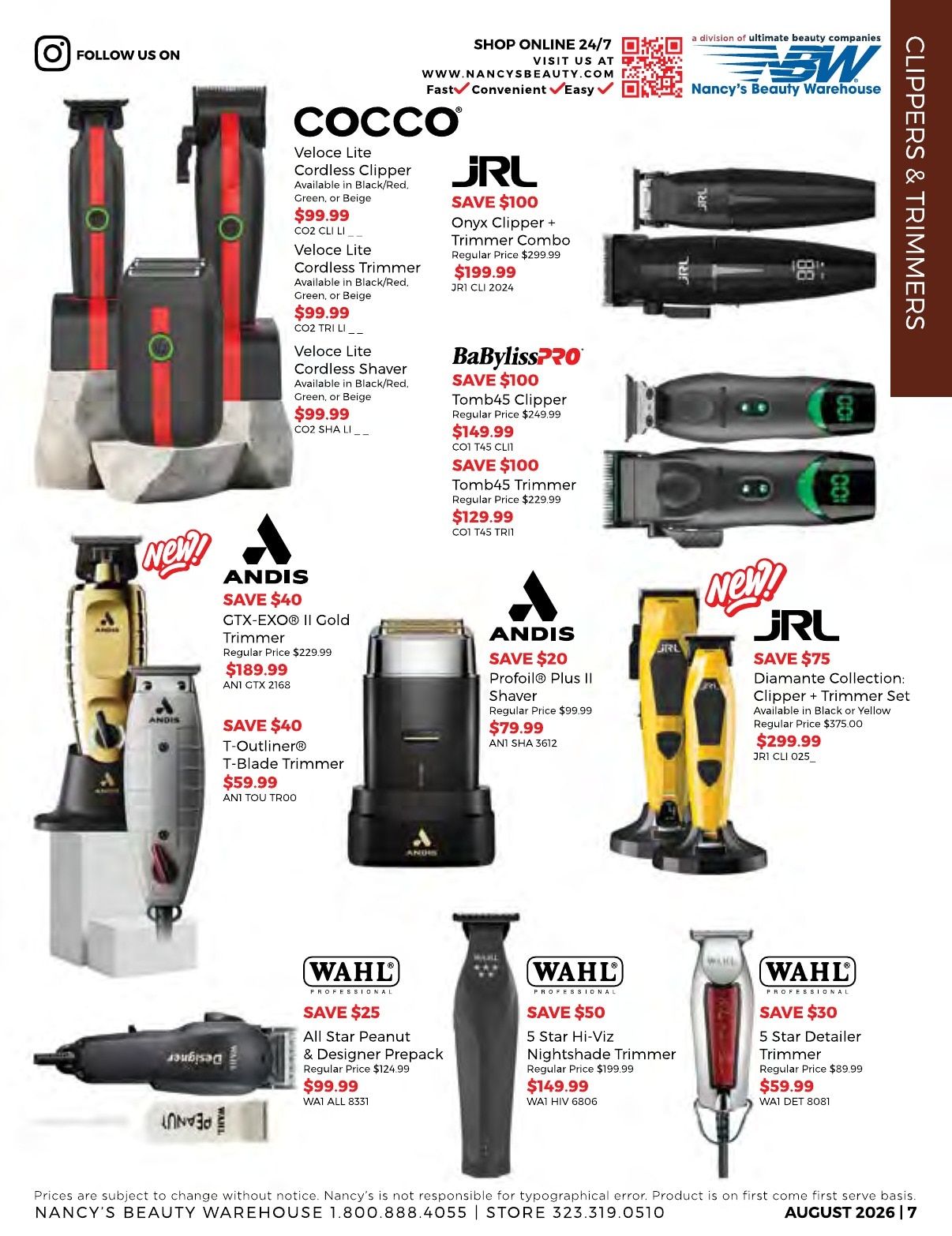 Nancy's Beauty Warehouse Monthly Catalog Weekly Ad August 1 - 31, 2026