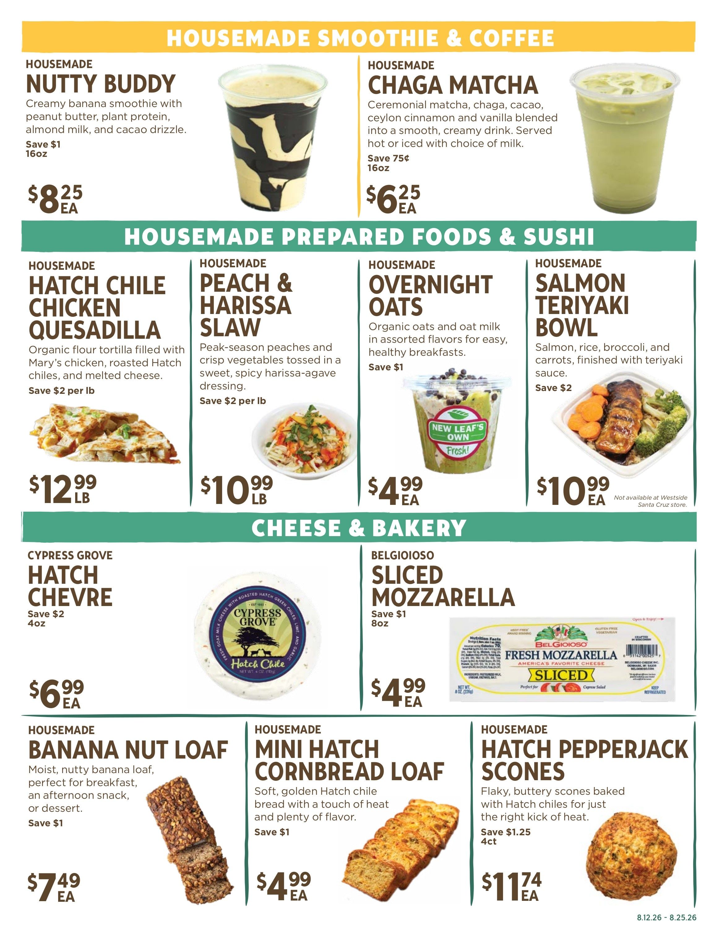 New Leaf Community Markets Weekly Ad August 19 - 25, 2026