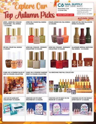 C8 Nail Supply Fall Catalog Weekly Ad September 1 - November 30, 2026