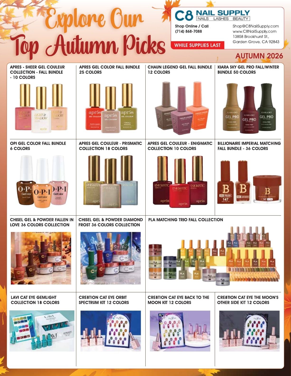 C8 Nail Supply Fall Catalog Weekly Ad September 1 - November 30, 2026