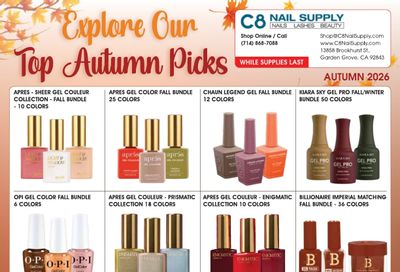 C8 Nail Supply Fall Catalog Weekly Ad September 1 - November 30, 2026