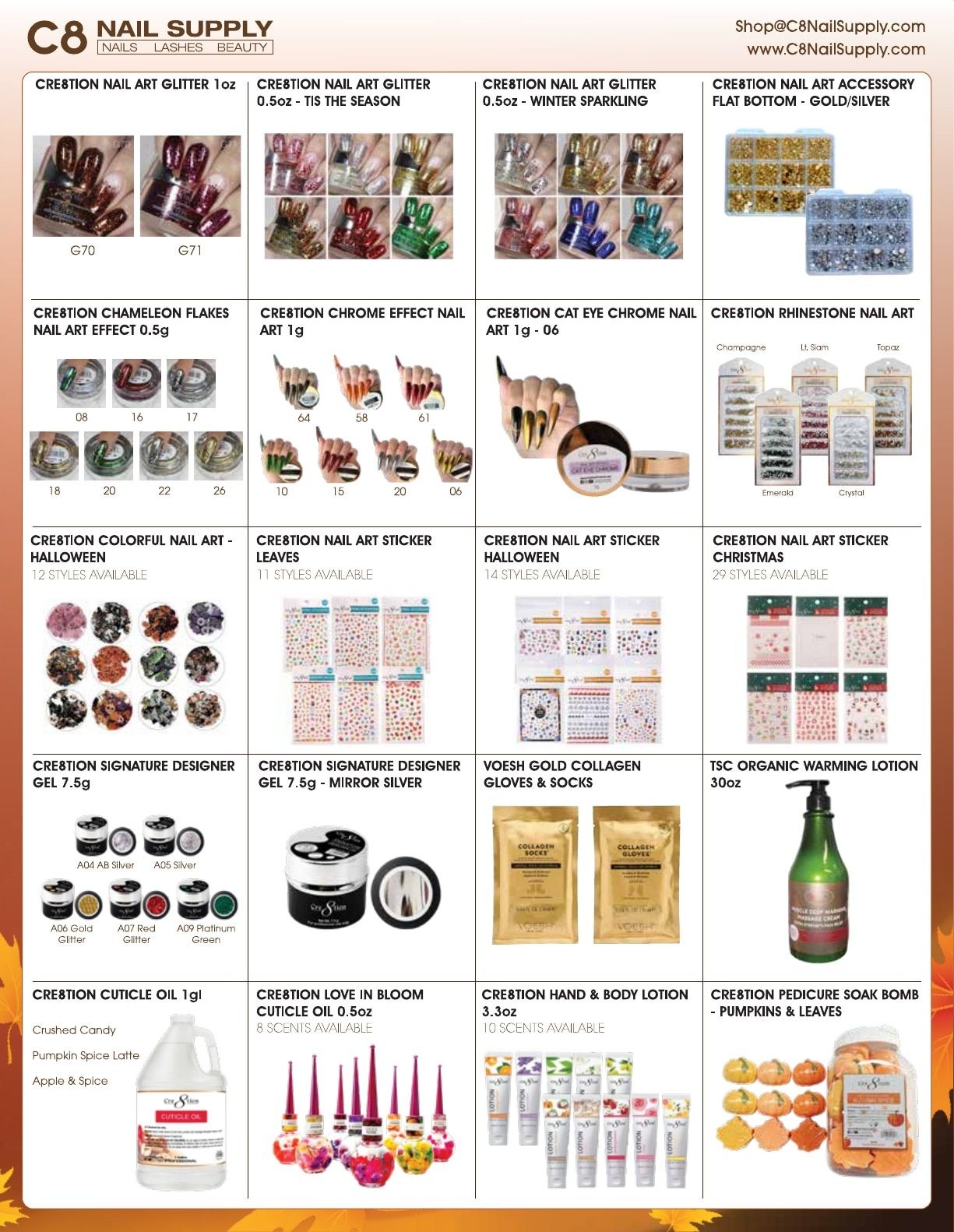 C8 Nail Supply Fall Catalog Weekly Ad September 1 - November 30, 2026