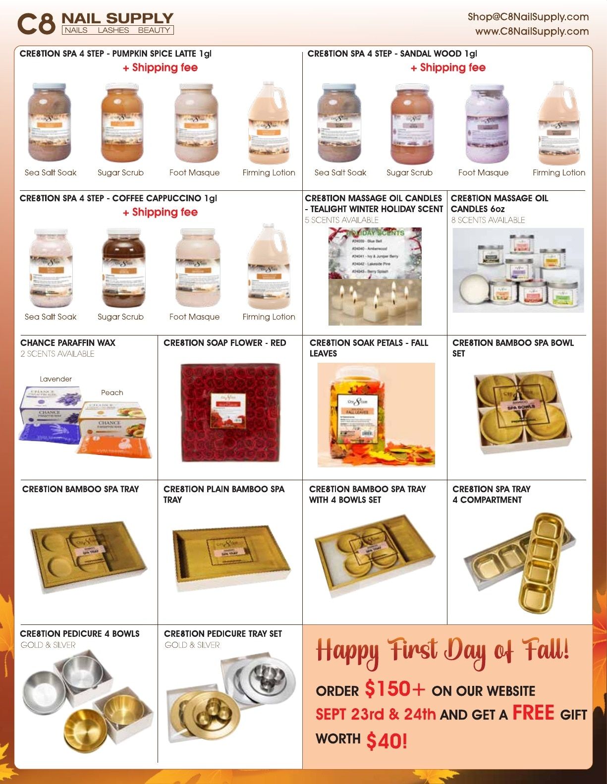 C8 Nail Supply Fall Catalog Weekly Ad September 1 - November 30, 2026